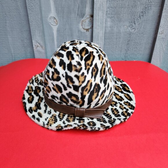 Vintage Leopard Print Faux Fur Hat With Union Label Made in Canada - Picture 3 of 9